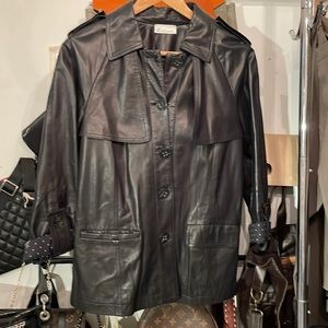 Soft leather summer coat